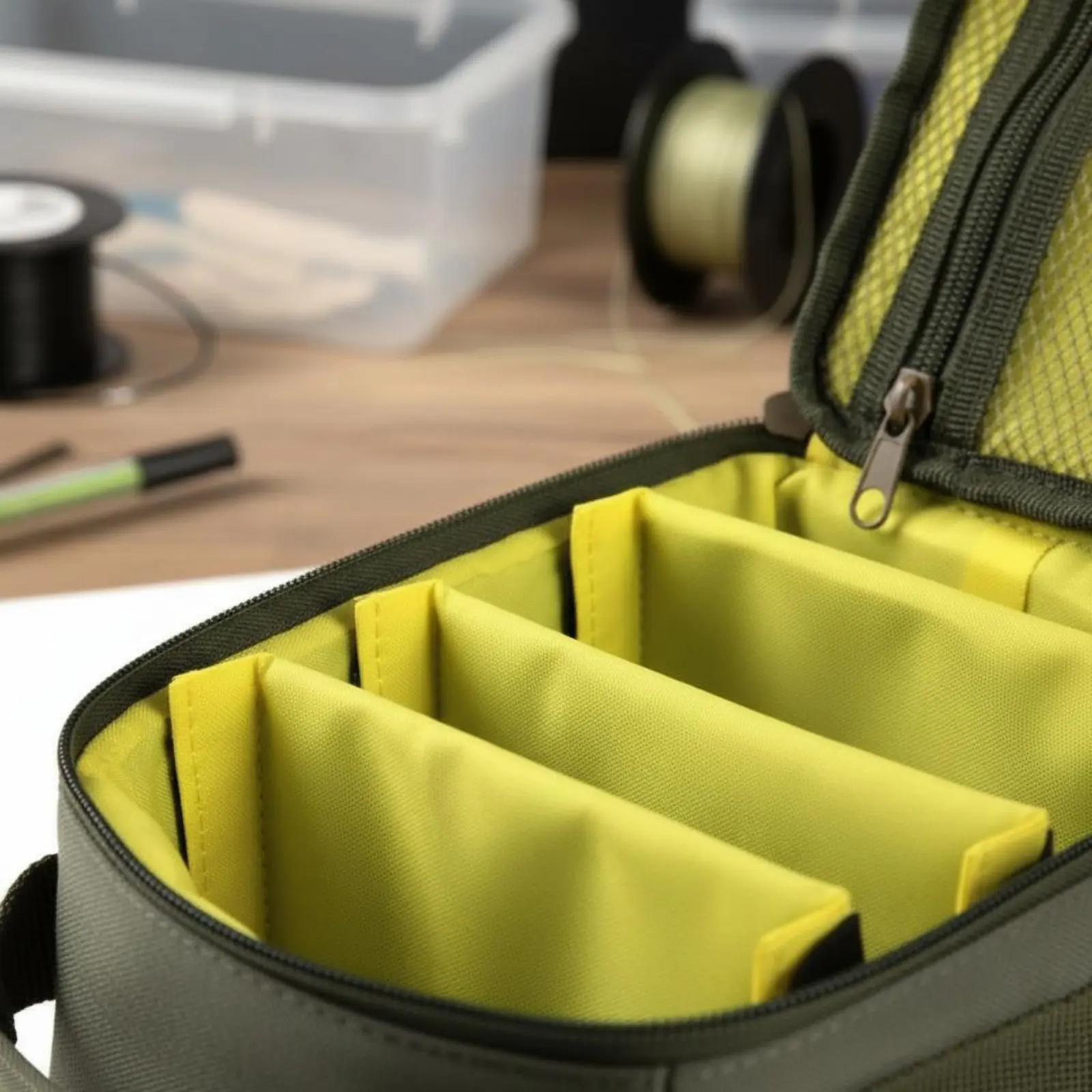 

Multi-Compartment Utility Bag Sturdy Multi-Compartment Storage Case Storage Case with Adjustable Dividers Space-Saving Design