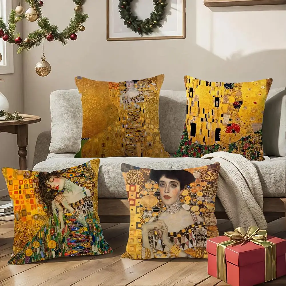 Gustav Klimt Oil Painting Pillow Case Ultra Soft Skin Friend
