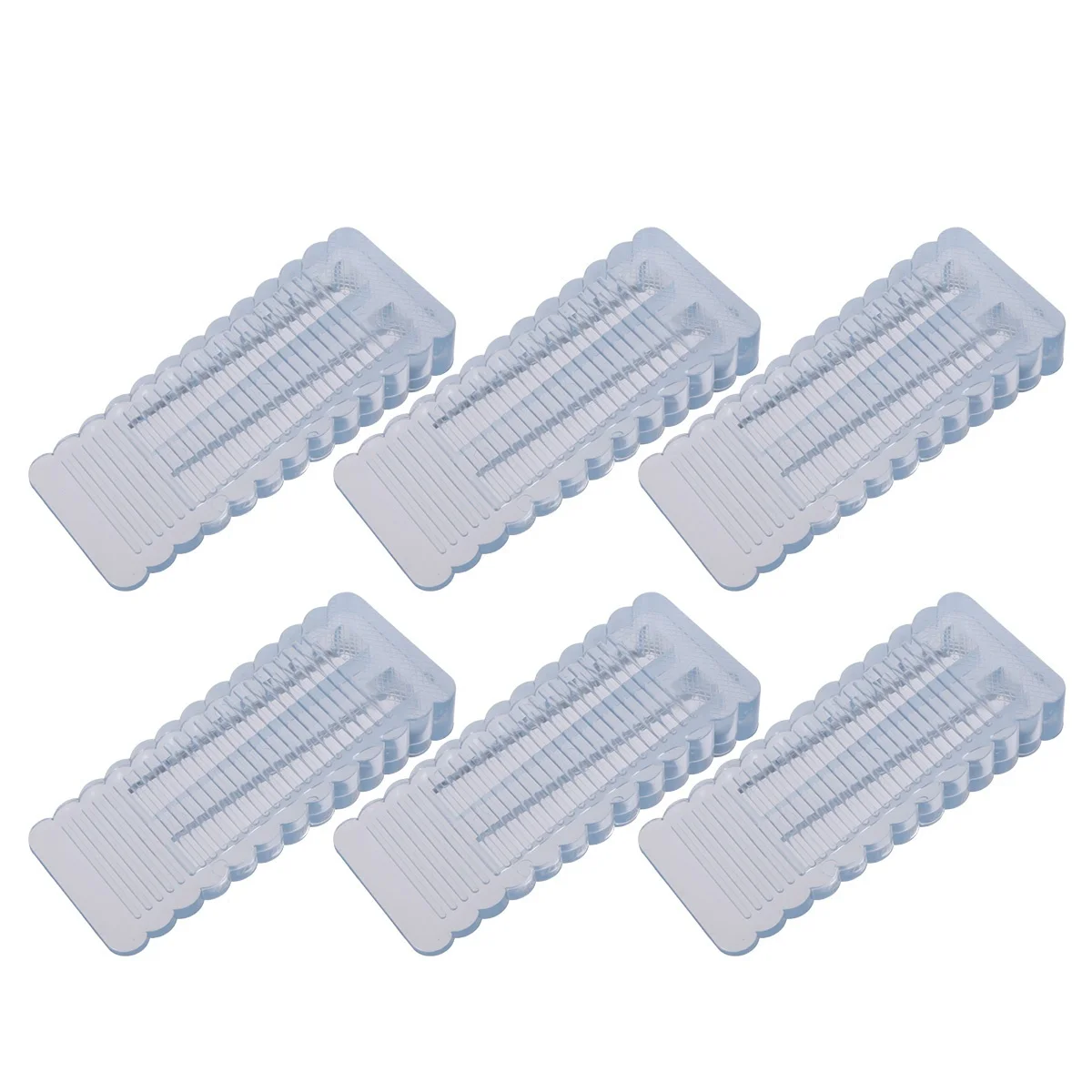 

6pcs Transparent Stopper Anti-Slip Wear Resistant Non-Scratching Door Wedge Home Safety Finger Protector Door Holder