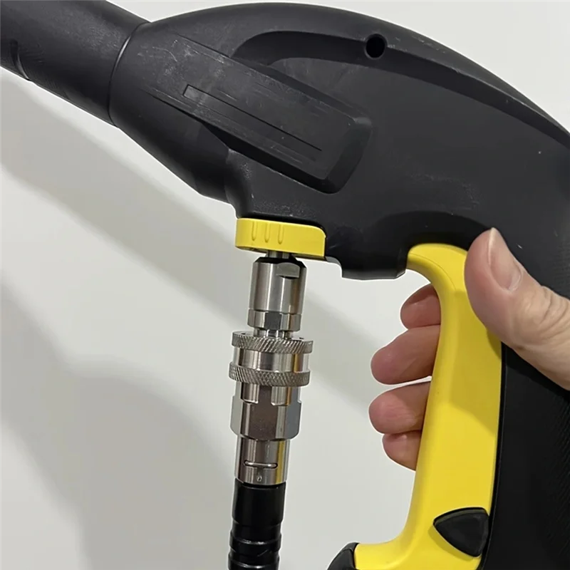 A95I-Hose Quick Connector 3/8 Quick Plug Set High Pressure Washer Adapter Anti-Winding Conversion Joint For Karcher Water