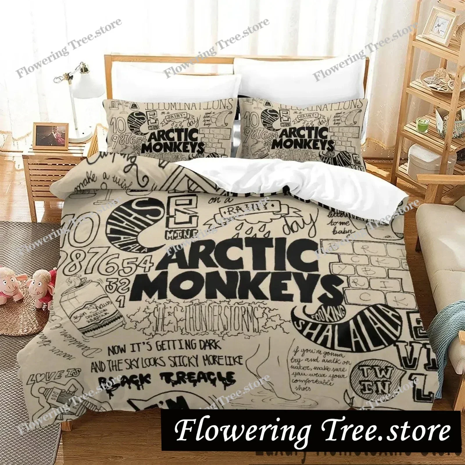 

3D Print Arctic Monkeys Bedding Set Boys Girls Twin Queen King Size Duvet Cover Pillowcase Bed boys Adult Home Textileextile029