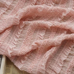 Elegant Stripe Decorative Fabric for Fresh Summer Dresses and Blouses with Chiffon Texture and Elasticity Sewing Accessories