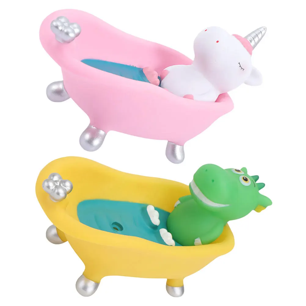 

2 Pcs Bar Soap Holders Dish for Kitchen Counter Self Draining Tray Cute Bathroom