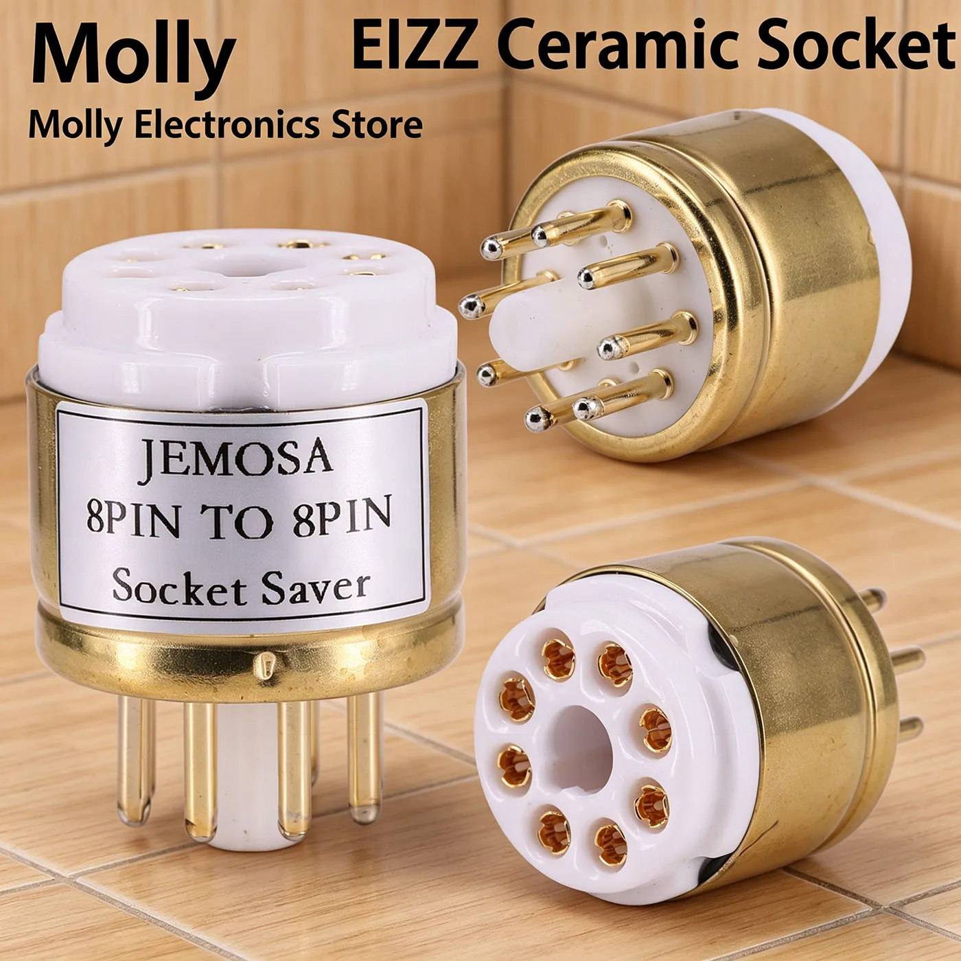 1PC JEMOSA  6SN7 6SL7 KT88 KT66 6L6 6V6 EL34 6N8P 6N9P 6550 8Pin Tube Socket Saver Height Increase Test Socket Tube Amplifier