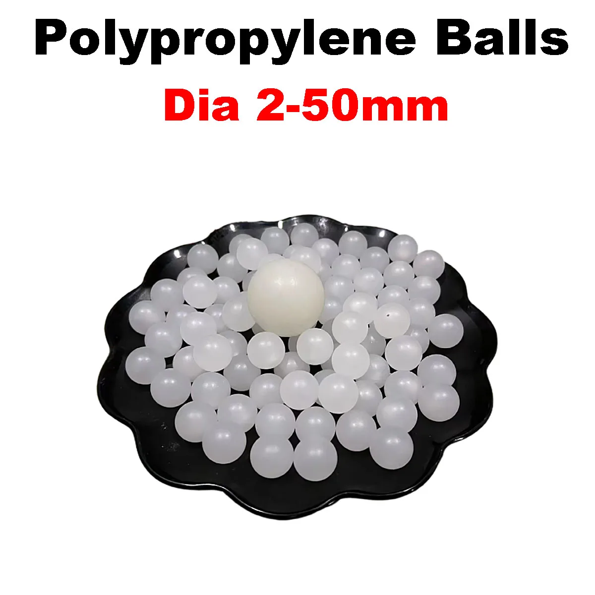 Solid PP Balls Plastic Polypropylene Floating Plastic Bead Diameter 2/2.5/3/3.5/4/4.5/5/6//7/8/9/10-50mm