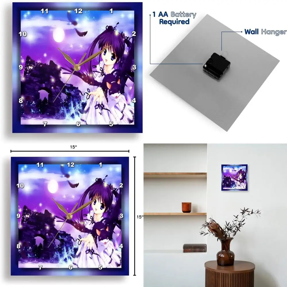 

15 x 15 Crystal Dream Anime Wall Clock