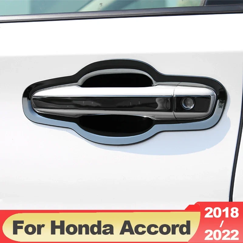 

Car Door Bowl Case Handle Sticker For Honda Accord X 10th 2018-2020 2021 2022 Stainless Steel Exterior Modification Accessories