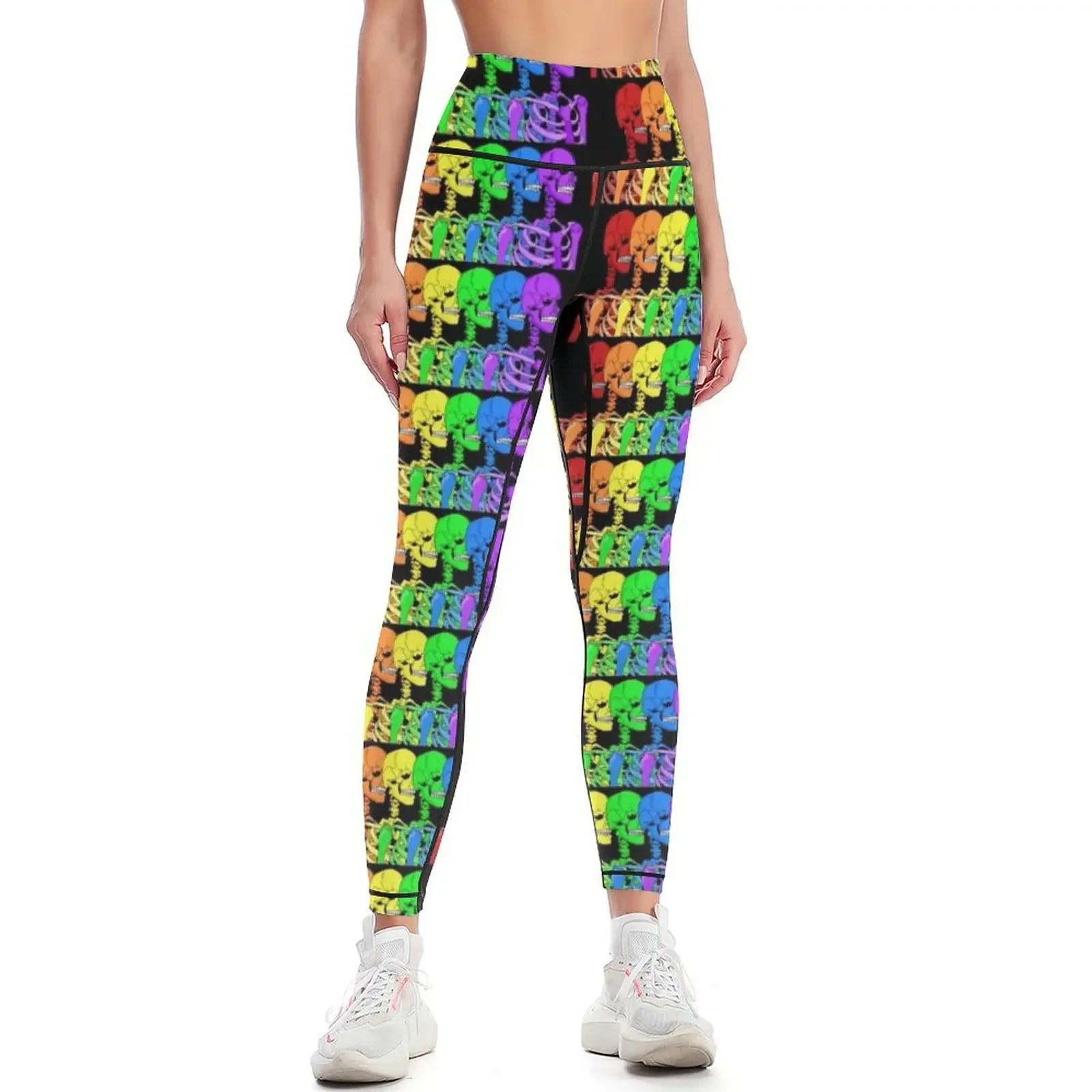 Queer Rainbow Skeletons Leggings Training pants sports woman gym sportswear gym Womens Leggings