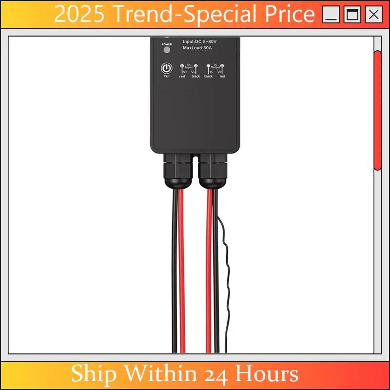 (Latest) 433Mhz Wireless Remote Control Switch DC8V-80V 30A Outdoor Waterproof Relay Module For Pump Light Fan