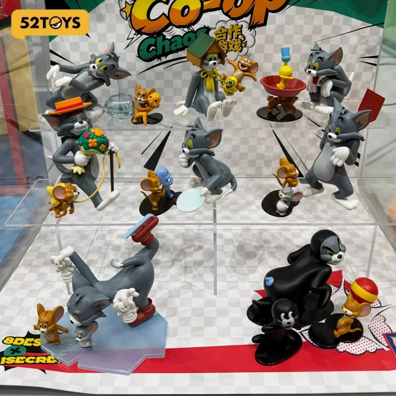 52toys Série de jeux de collaboration Tom et Jerry Figurines en boîte mystère Tom et Jerry Jouet tendance Ornements périphériques d'anime Cadeaux de fêtes