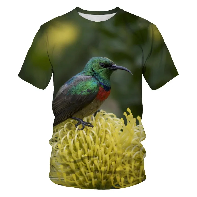 Summer Fashion Funny Birds 3D Print T-Shirts Streetwear Men Women Harajuku Casual Oversized O-Neck T Shirt Tees Tops Clothing