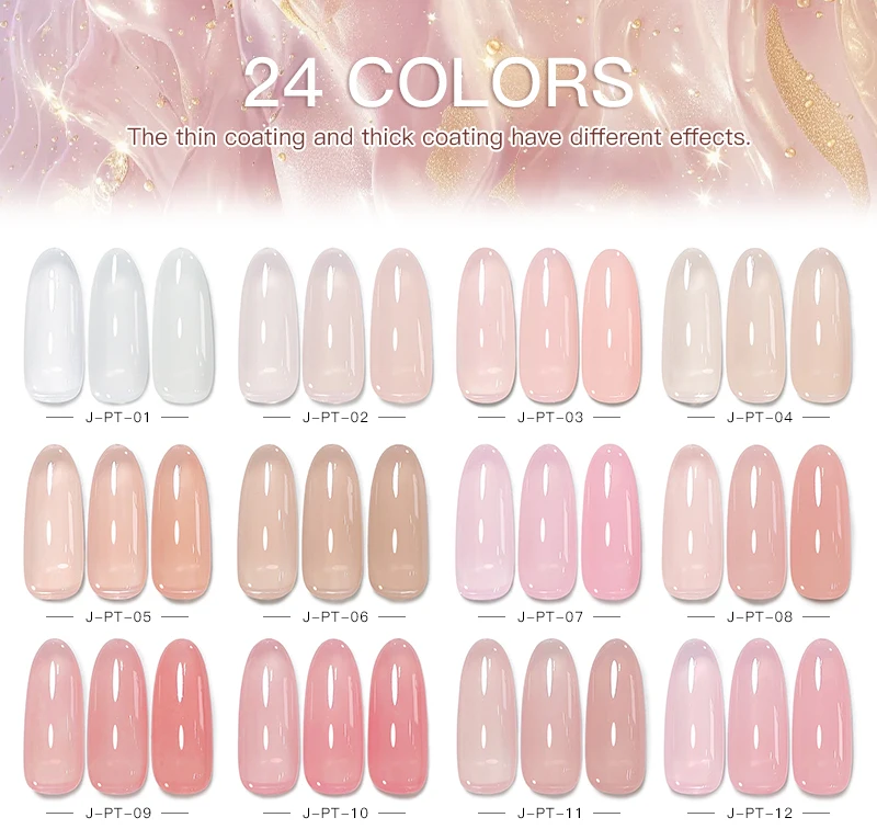 Luxusflasche 15ml Jelly Pink Farbiger Gel-Nagellack Neon Vernis Semi-Permanente Nagelkunst-Zubehör Soak-Off UV-Gel Nagellack – Detail 2