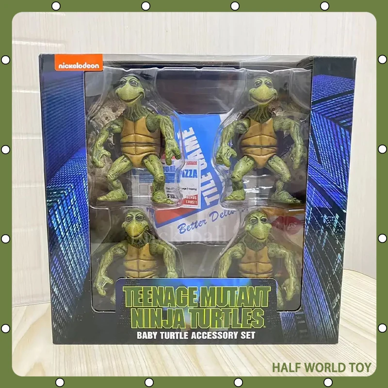 

NECA 54064 Anime Figures Teenage Mutant Ninja Turtles Action Figurine TMNT Baby Turtle Accessory Set Collectible Toys