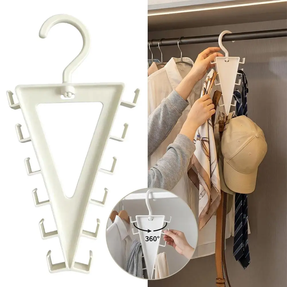 V-shaped Double-sided Rack Multi Hook Closet Hanger Organizer 12 Hooks Space Saving Wardrobe Clothes Hanger