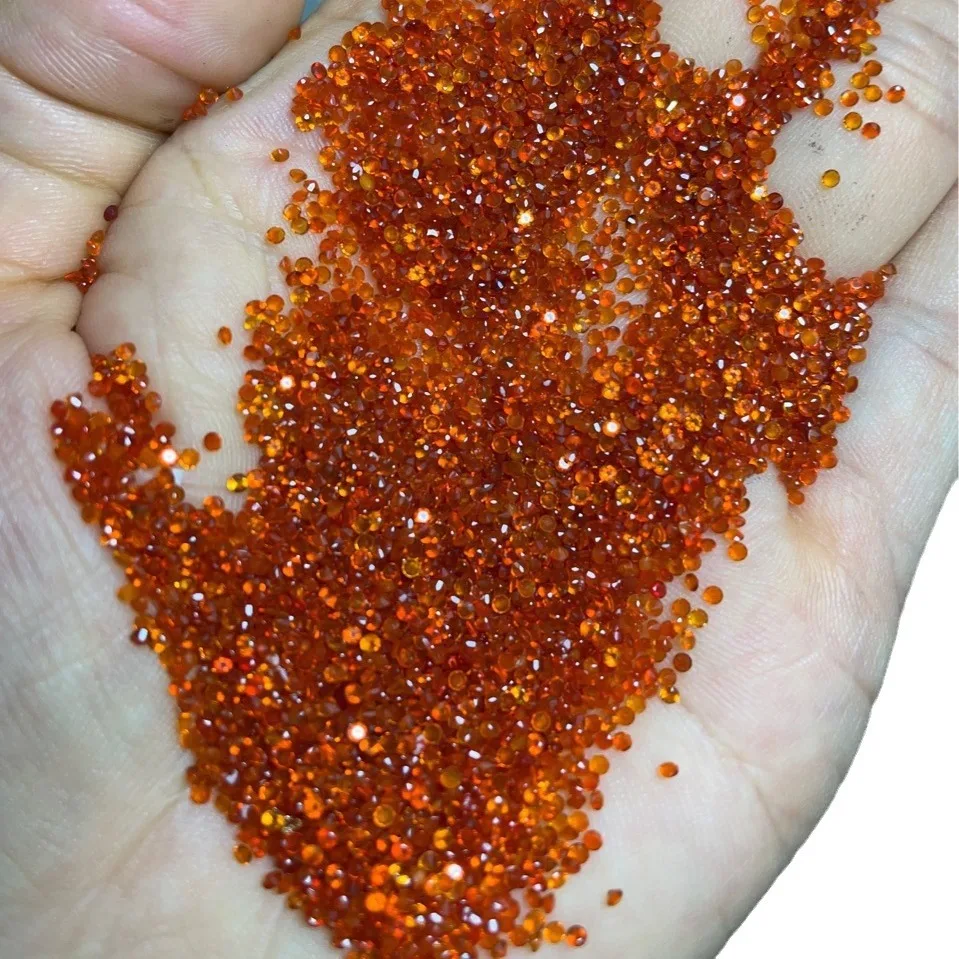 Factory Wholesale 100% Real Natural Round Orange Red Agate Gemstone Loose Gems Diy Material for Jewelry