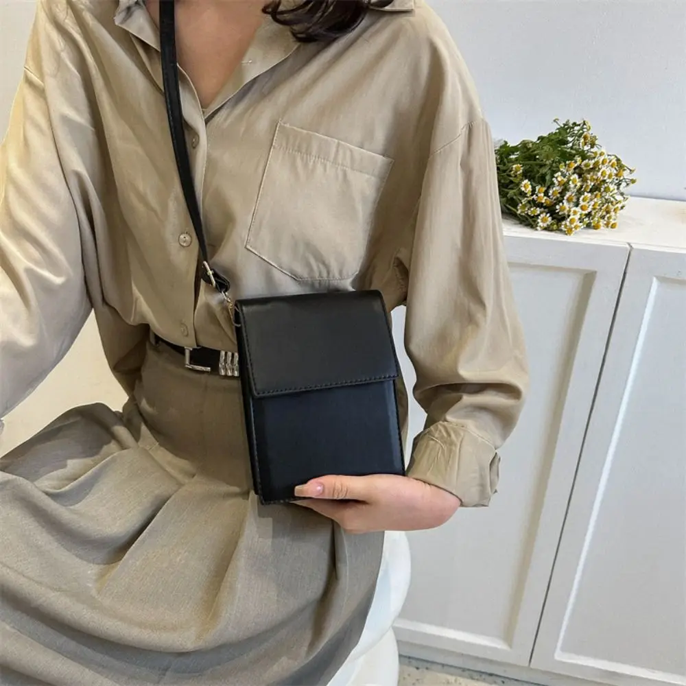 

Fashion PU Leather Small Shoulder Bag Portable Large Capacity Mini Phone Bag Simple Purse Crossbody Tote Bag Outdoor
