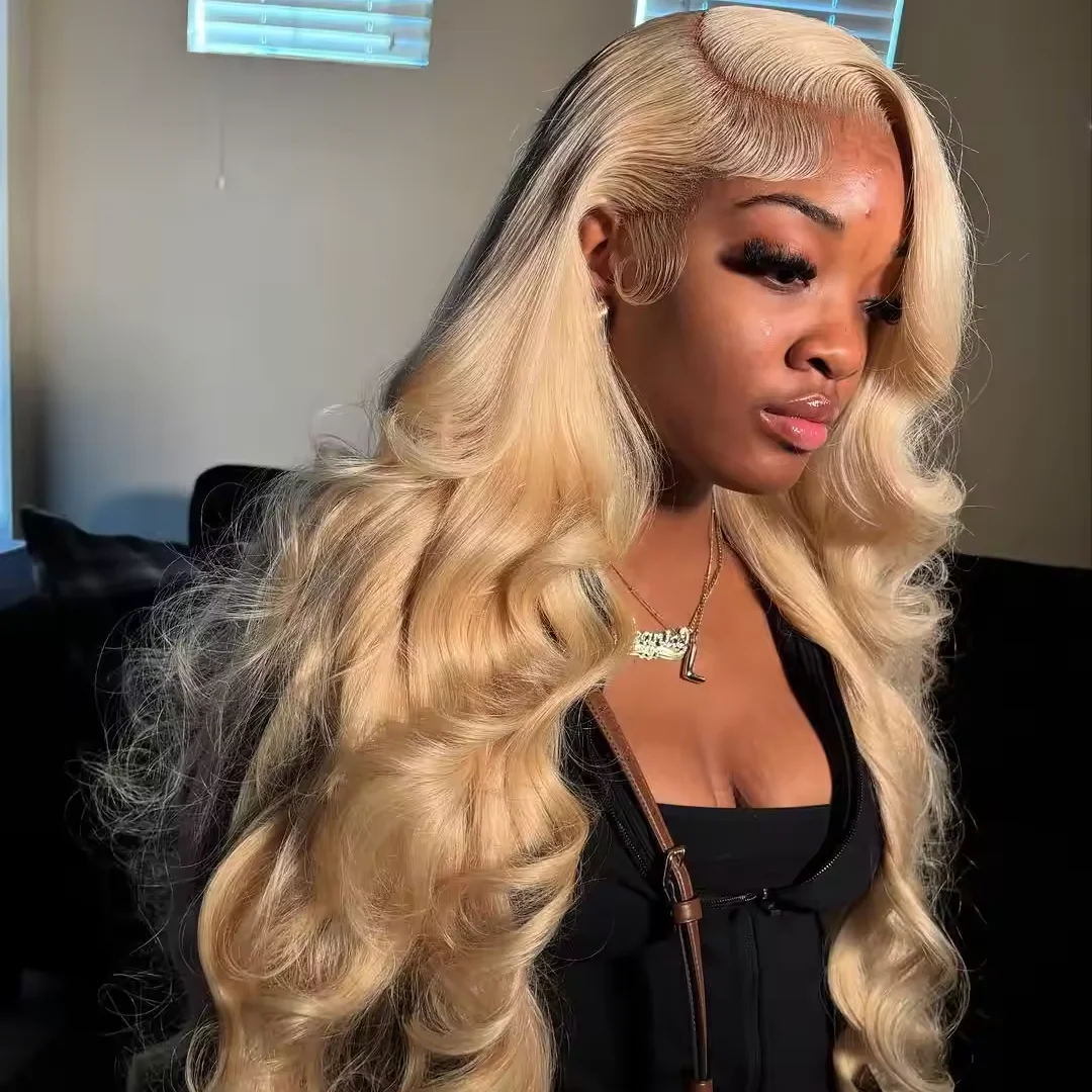 

30 40 Inch 613 Body Wave 13x6 HD Lace Frontal Wigs Human Hair Brazilian Pre Plucked Honey Blonde 13x4 Transparent Lace Front Wig