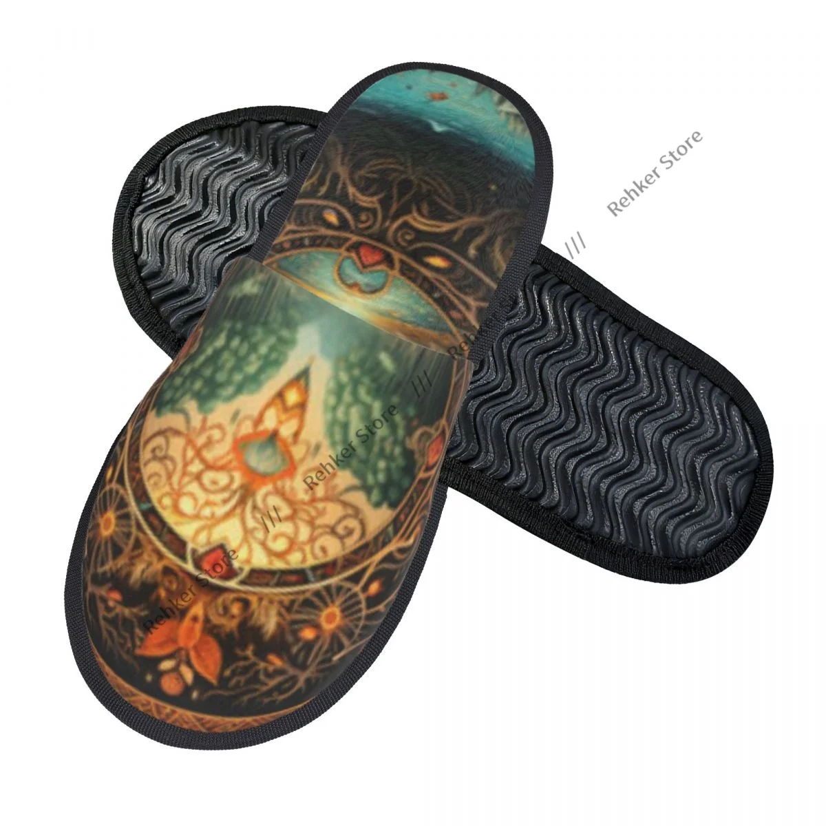 Soft Slippers Forest Sprites Laughter And Mischief Non-Slip Floor Indoor Home Furry Slippers Shoes For Bedroom
