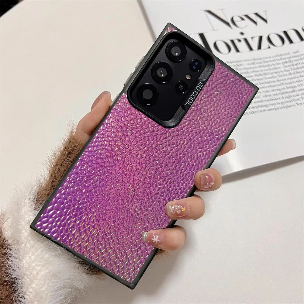 

Glass design case for Galaxy S25 S24 S23 S22 S21 S20 Ultra/ FE/Plus shock-proof rear cover anti-fingerprint