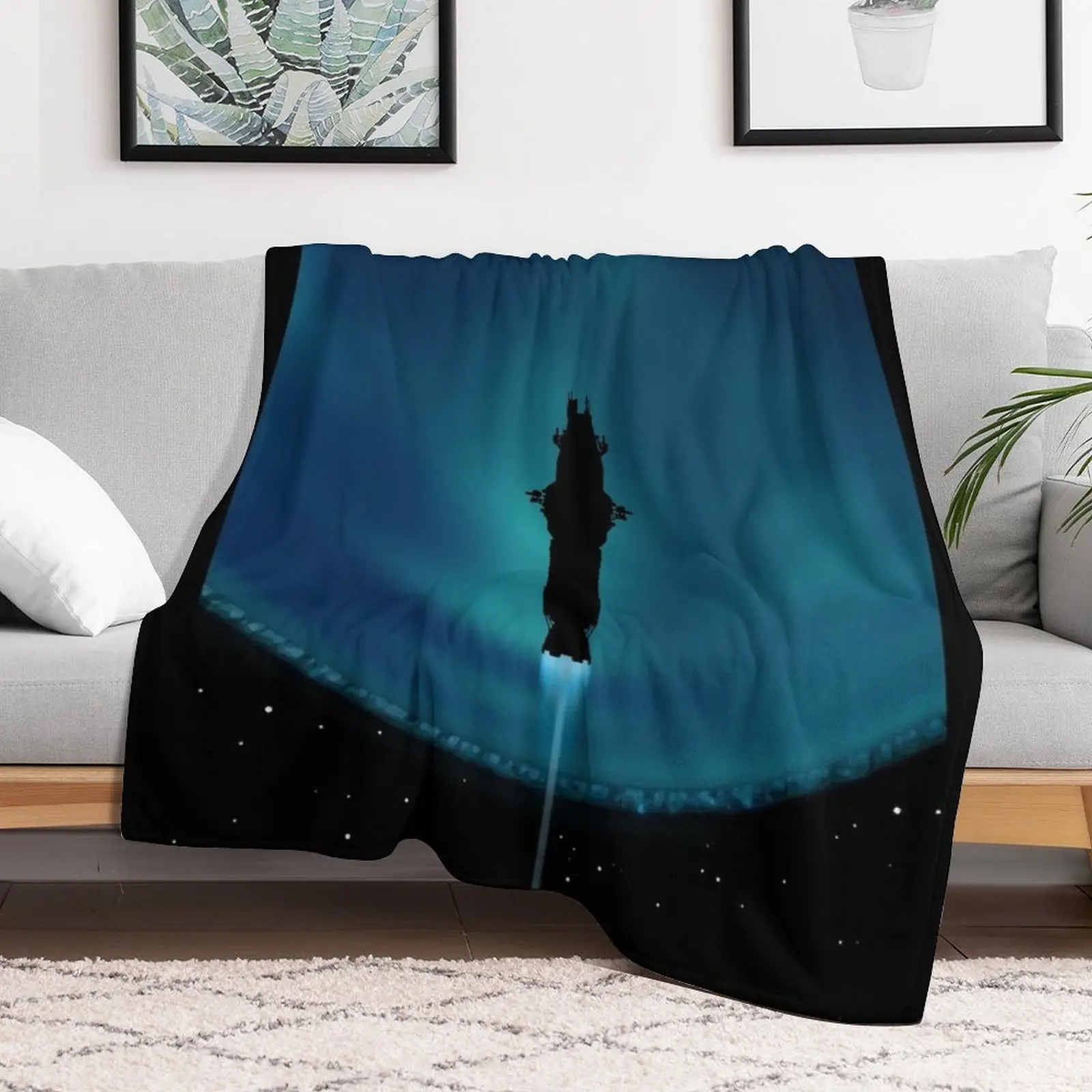 Rocinante Silhouette Poster Throw Blanket Giant Sofa Thermal Blankets