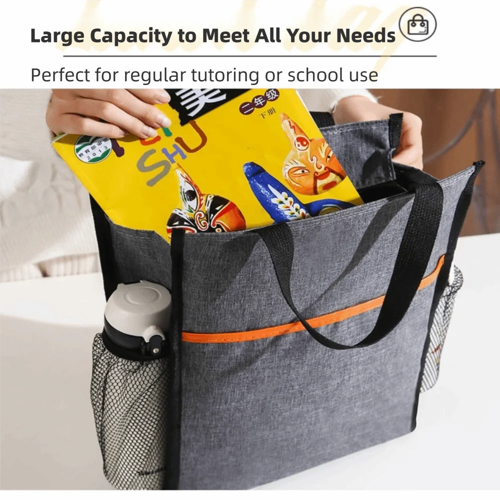 High Quality Cation Student Handbag Durable Spacious Office Tote Bag Document Bag Tutoring Class