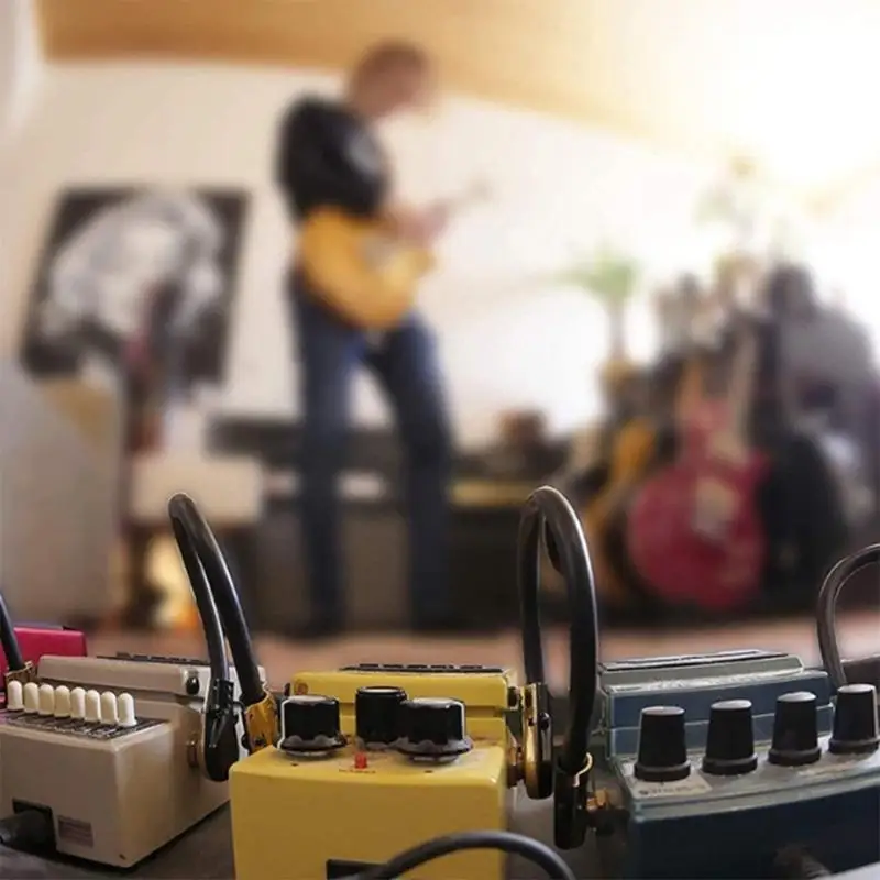 Profissão guitarra pedal pedal baixo ruído qualidade patches ângulo reto 4xbb