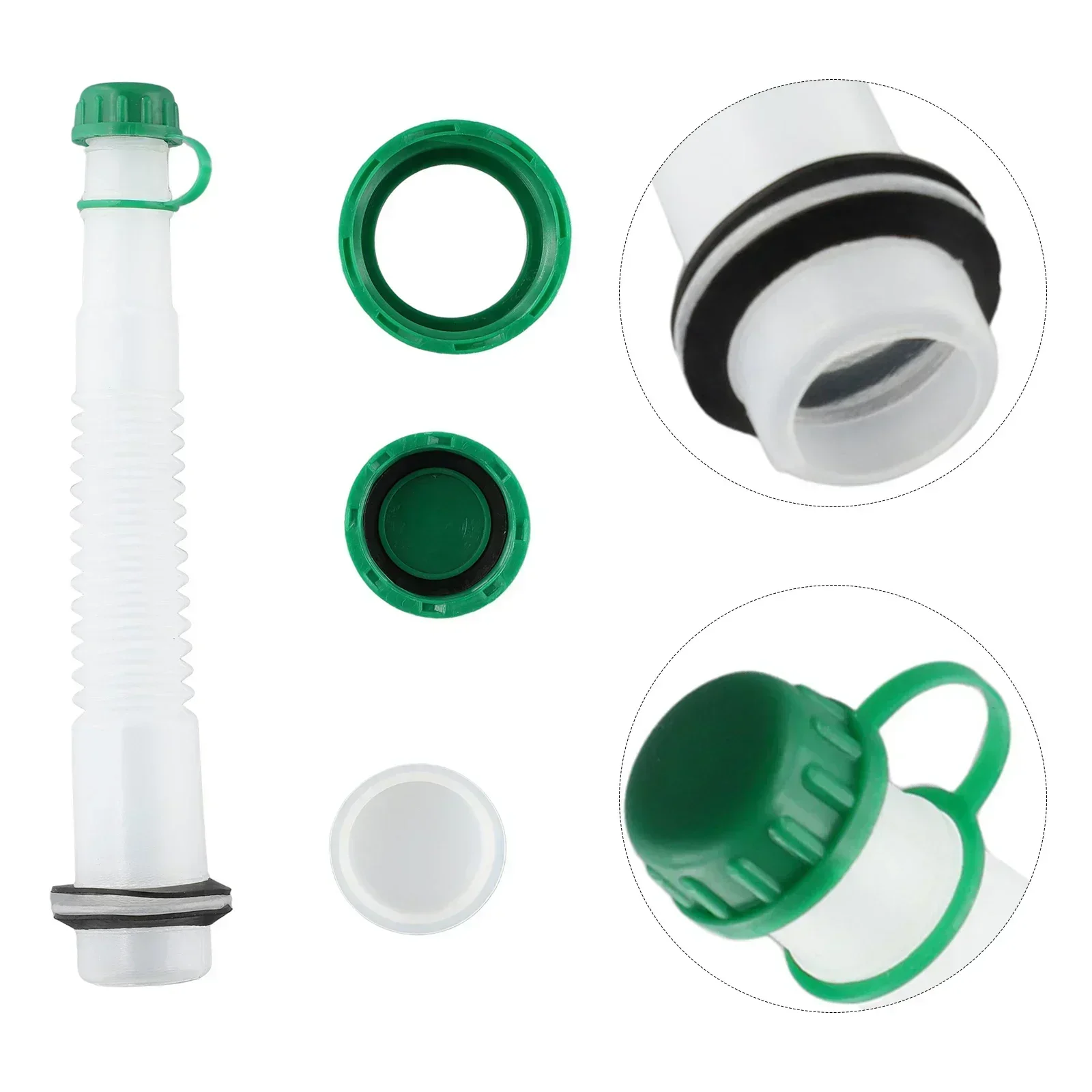 Cap Kit Fuel Spout Set Only Suitable For 1L Fuel Mix Bottle Container ABS Plastic Can Cap Easy To Install For Rubbermaid Fuel