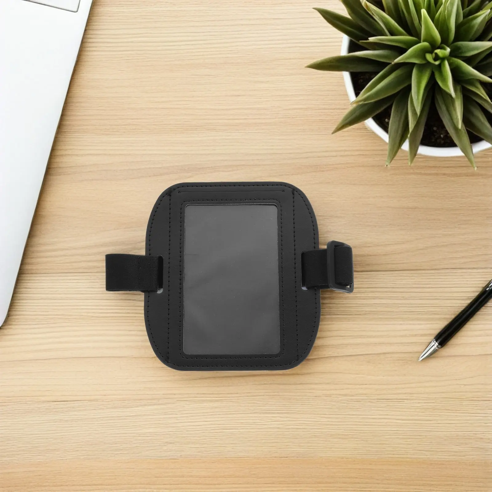 1Pairs Adjustable Arm Badge Holder Elastic Strap Id Card Holder for Office Work Outdoor Hiking Cycling