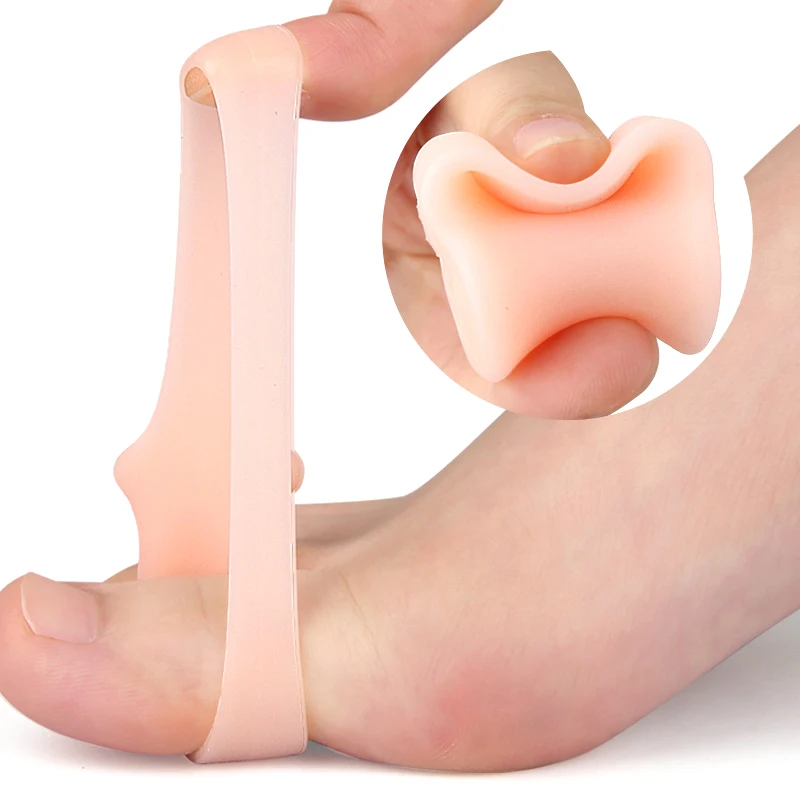 발 관리 실리콘 발가락 분리기 조절기, 젤 엄지 스페이서, 보호대 Bunions 무지 외반 교정기, 교정 교정, 2 개 = 1 쌍