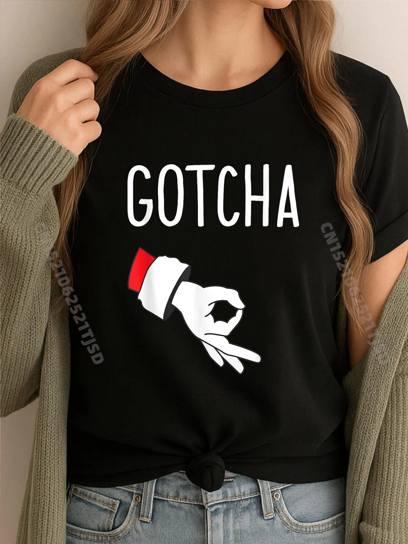 لعبة Gotcha Circle غير مناسبة لعيد الميلاد سانتا أوك ملابس الخريف اليدوية قمصان رجالية جمالية هدية #1