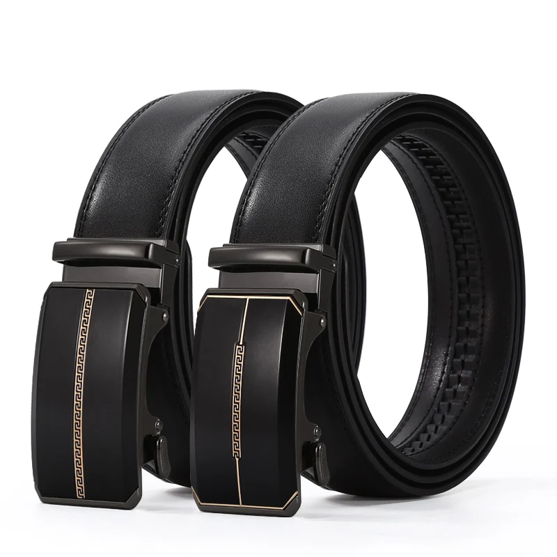 

Genuine Leather Belt Man Men's Belt Cow Man Designer Belts Fashion Automatic Buckle Belts For Men Leather Designer