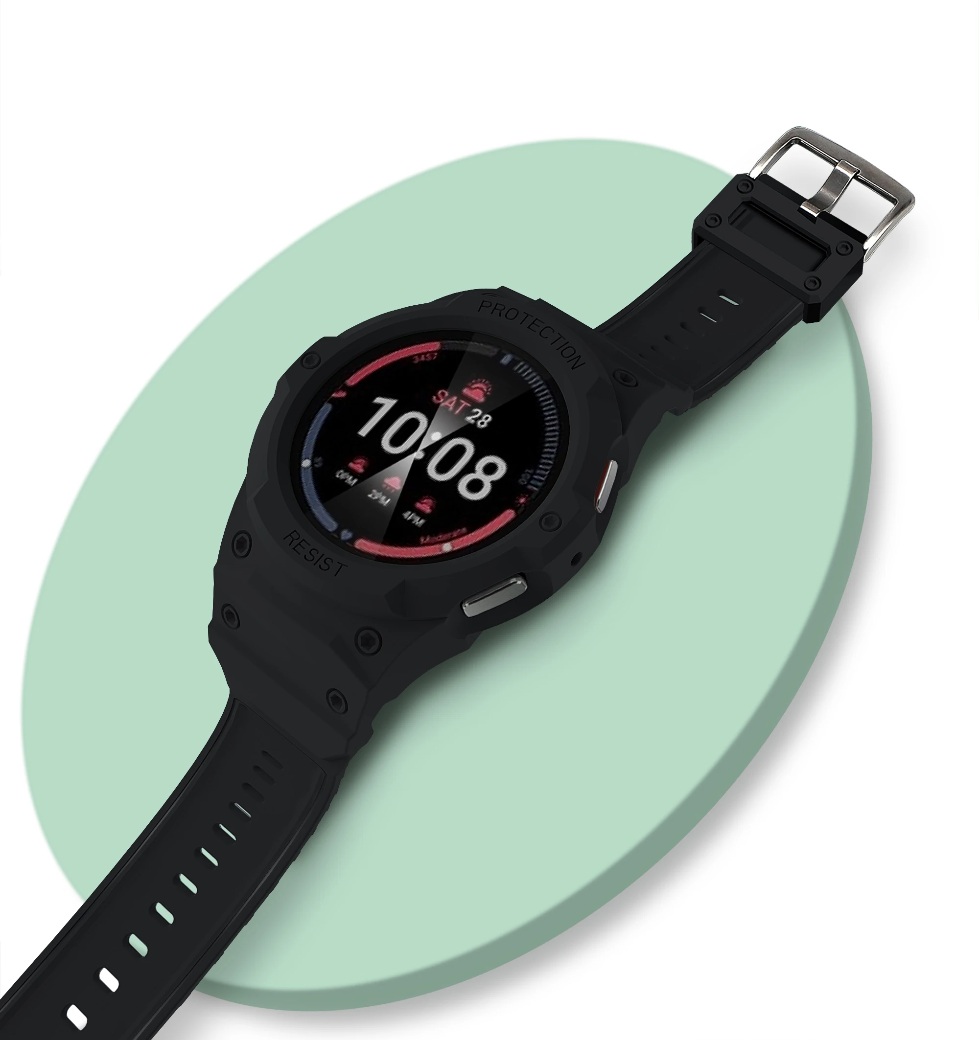 เคสป้องกันกรอบ TPU สายนาฬิกาข้อมือสำหรับ Samsung Galaxy Watch 7/6/5/4/FE 40มม. 44มม.