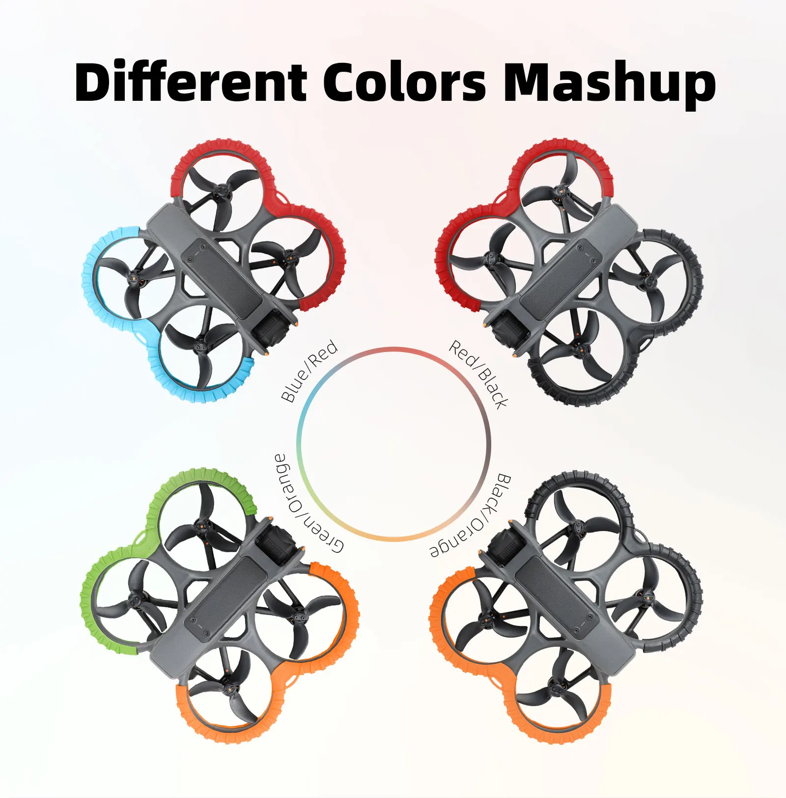

Propeller Protective Cover for DJI AVATA 2 Bumper Ring Anti-Knock and Anti-Scratch Protective Cover Orange Black