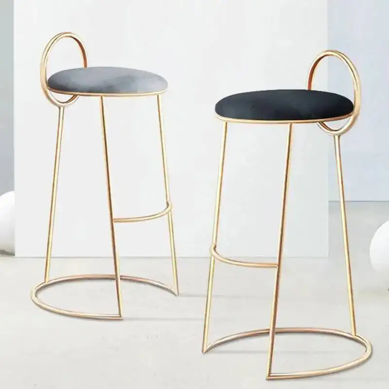 الشمال الحديثة بسيطة بار الطعام كراسي المنزل المطبخ الفاخرة الاسترخاء كراسي عالية الحديد المطاوع بار مطعم Cadeiras الأثاث WKDC #2