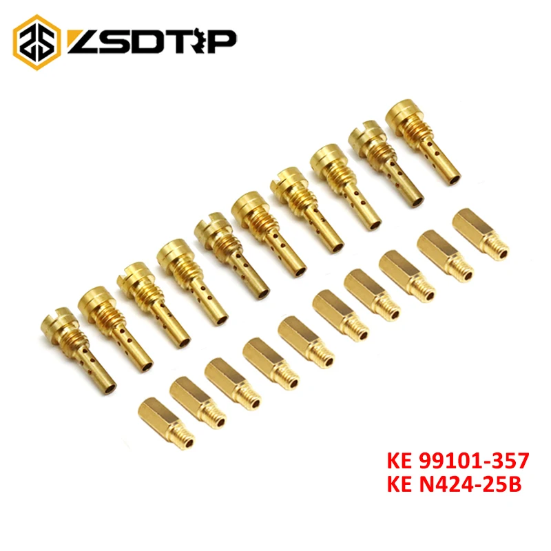 ZSDTRP 10/20pcs N424-25B Pilot/Slow Jet Kehin 99101-357 Main Jets Compatible for Keihin FCR CVK Carburetor