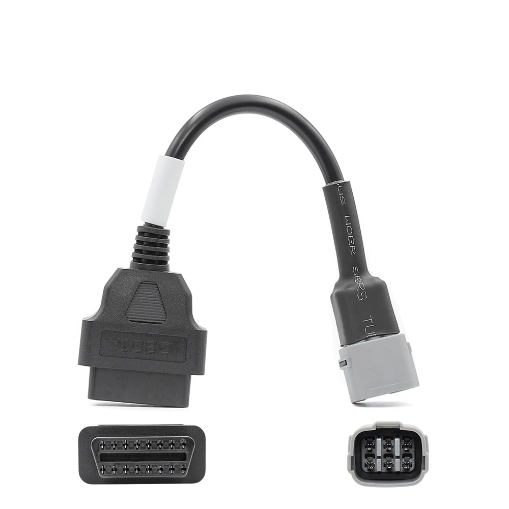 OBD Motorcycle Cable for Suzuki 6 Pin Plug Cable Diagnostic Diagnostic Cable 6Pin To OBD2 16 Pin Adapter Motorcycle Accessories