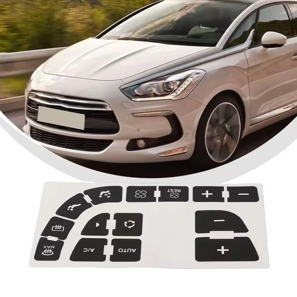 Car Air Condition Panel Button Repair Stickers Vinyl Self-Adhesive Interior Control Switch Sticker For C4 For Grand For Picasso