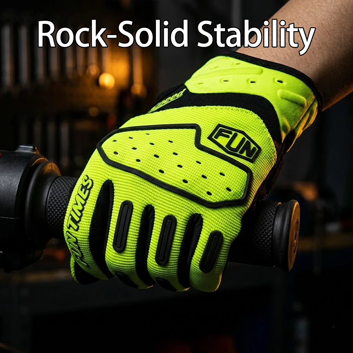 Bright colored cushioned riding gloves for men and women off-road, touch screen shock-absorbing protection full finger gloves