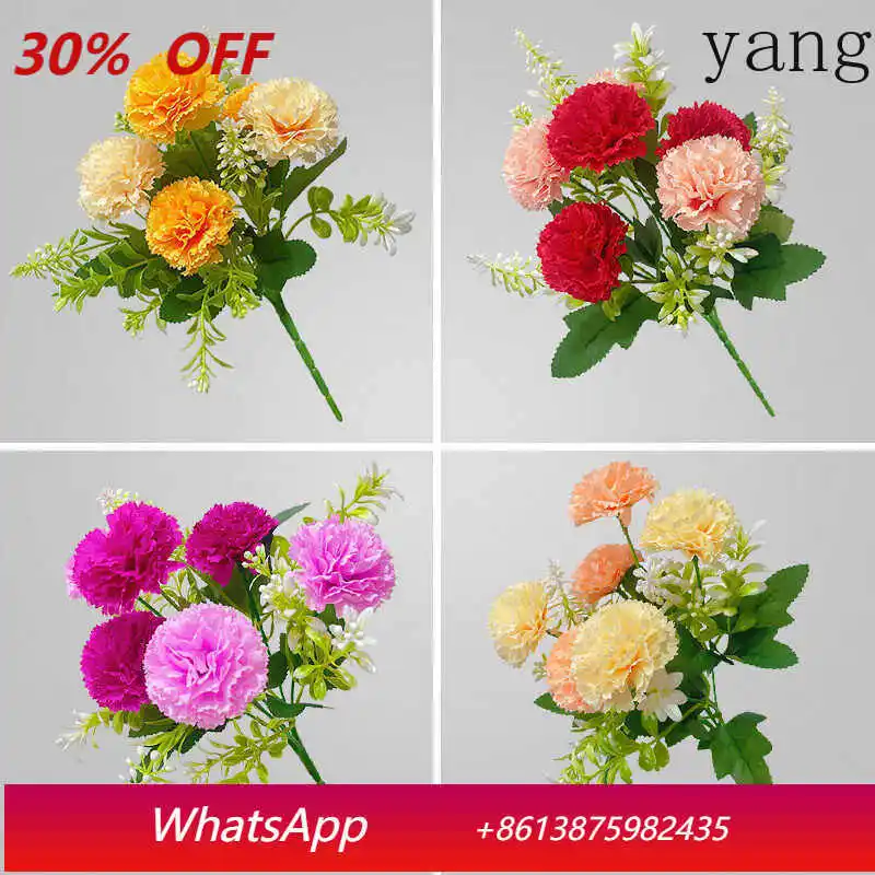 

YJQ carnation hand holding simulation flower arrangement living room advanced photo props
