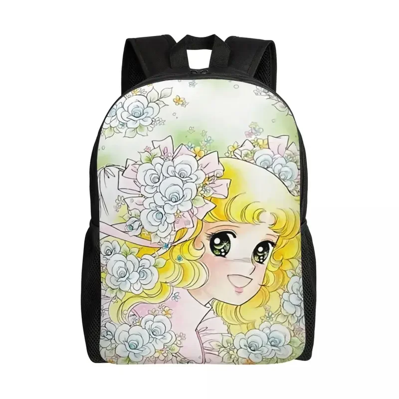 3D Print Flowery Candy Candy Candice Backpacks for Boys Girls Kawaii Cartoon College School Bags Bookbag Fits 15 Inch Laptop