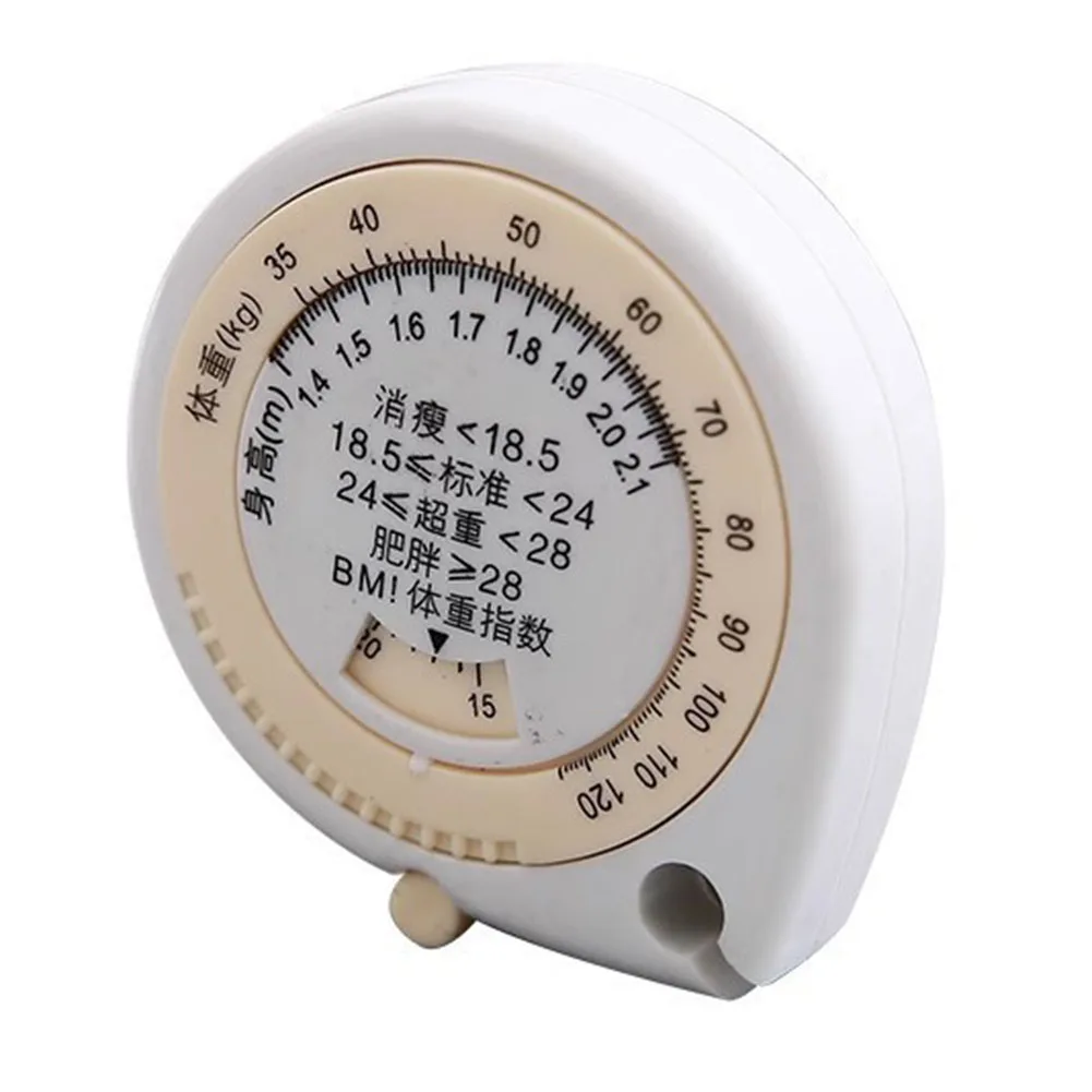 Portable Soft Measuring Tape Flexible Body Ruler For Waist Arms Legs Sewing Crafting Home Organization Tool White ABS