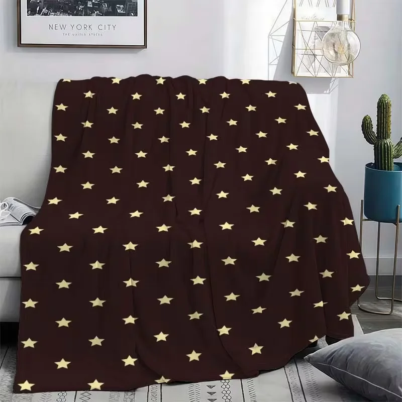 Cartoon Solar System Planet Star Flannel Throw Blanket Cosmic Galaxy Print Soft Cozy Blanket Bedroom Sofa Bed Blanket All Season
