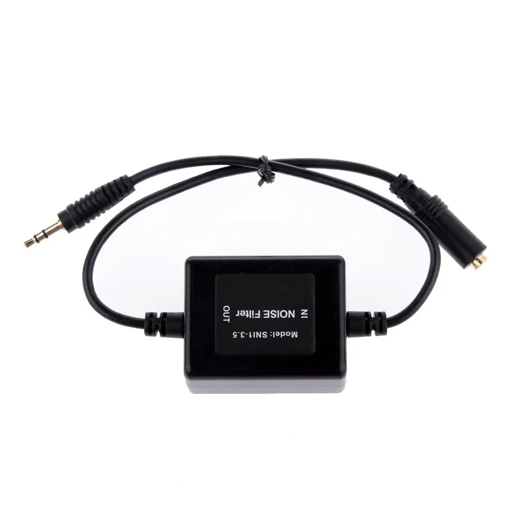 Ground Loop Stereo Noise Isolator 3.5mm Male to Female Audio Filter for Car Audio Accessories High to Low Converter