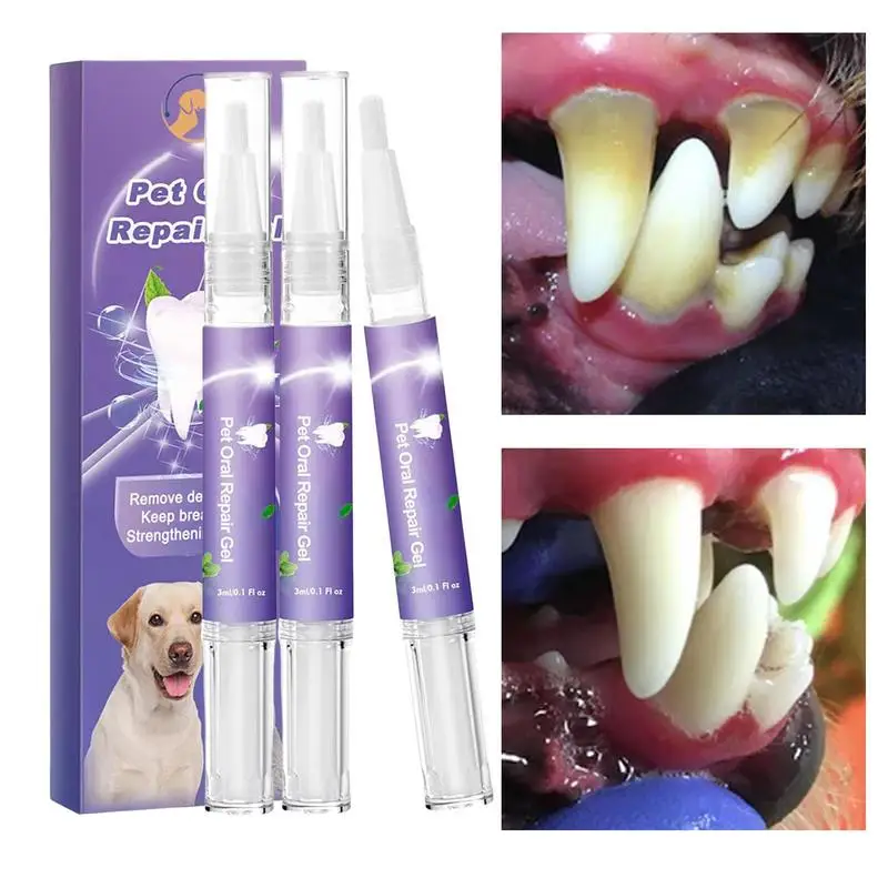 Pet Oral Repair Gel Tooth Repair Teeth Brushing Cleaner Natural Dog Toothpaste Gel For Kitten Dogs Cats Pets Breath Freshener