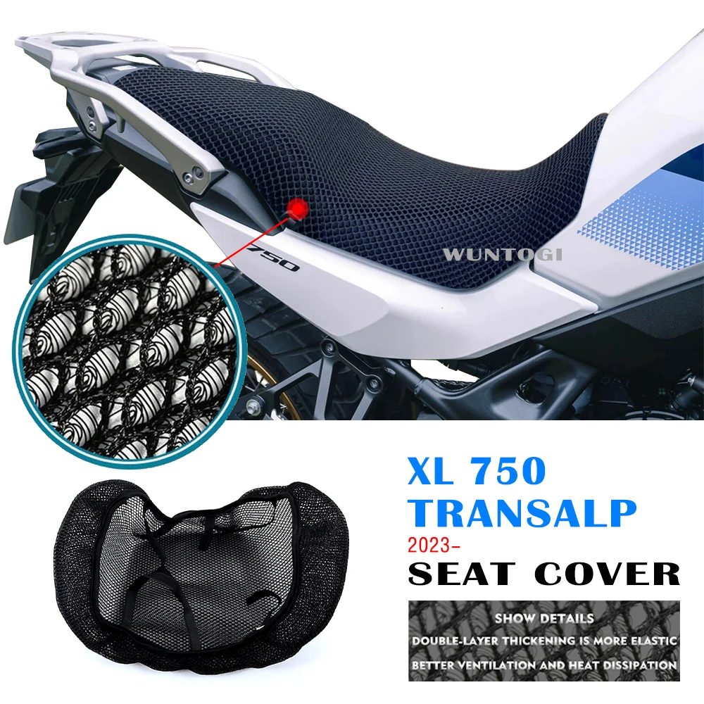 

2023 XL750 Transalp Accessories Motorcycle Seat Cover For Honda XL 750 Transalp Seat Protect Cushion 3D Airflow Seat Cover