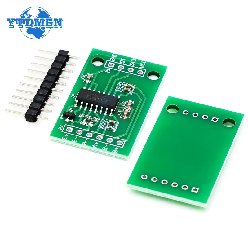 HX711 AD Module Body Load Cell Weighing Sensor Pressure Sensor + 4PCS 50kg Human Scale Load Cell Weight Sensors Measurement Tool