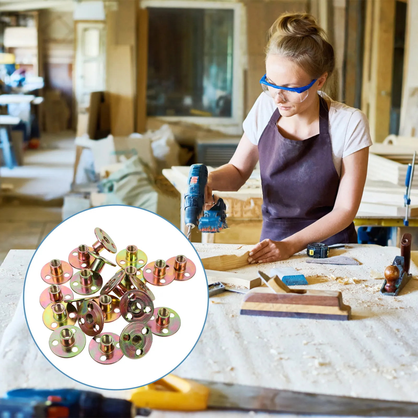 

20 шт. гайки-фиксаторы M10, прочные, безопасные, для использования внутри и снаружи помещений, для мебельных ножек, потолочных и стеновых опор, специальный подарок