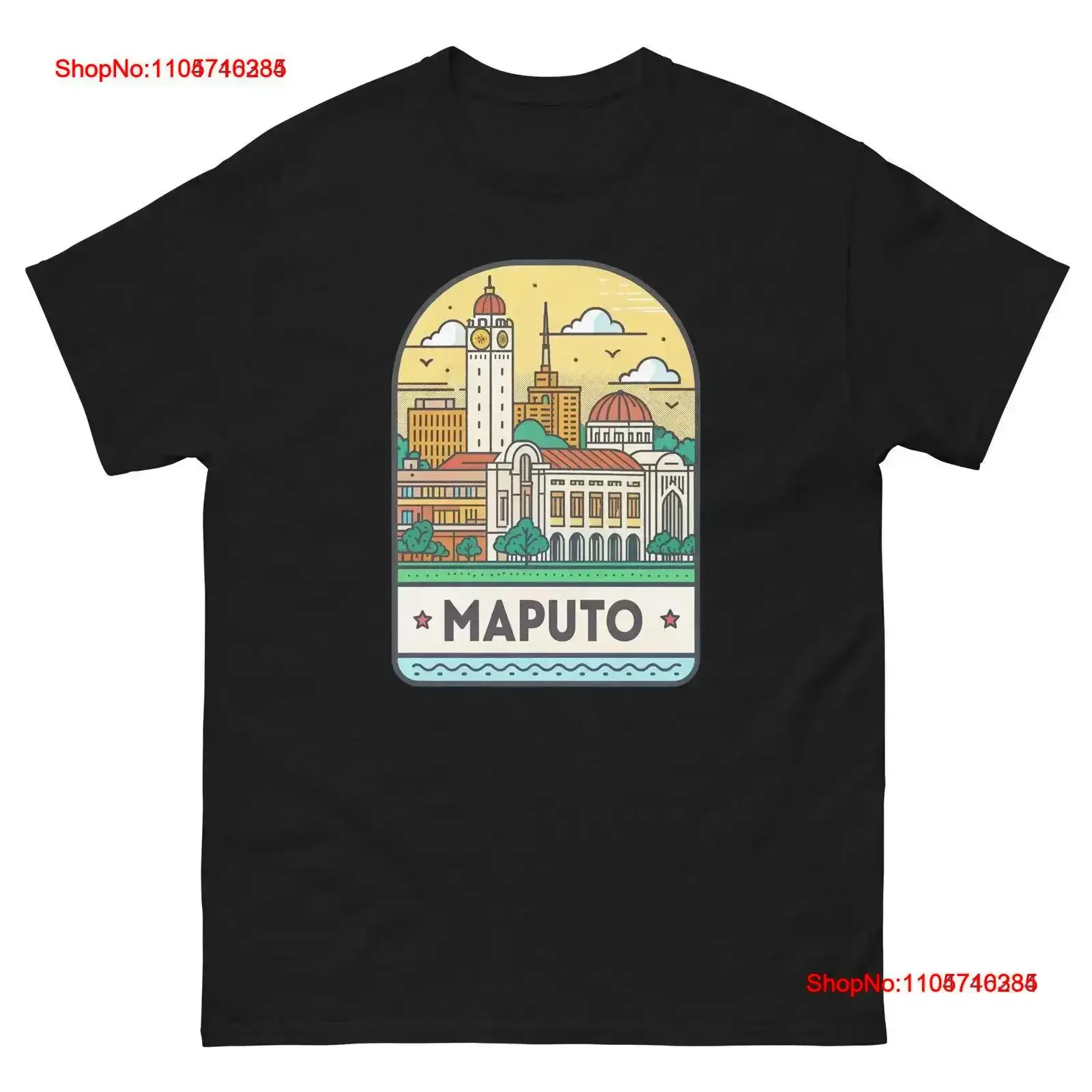 Maputo World Travel Urban Area City T Shirt vintage Washed streetwear Stylish Slightly graphic Top For Everyday Wear homme
