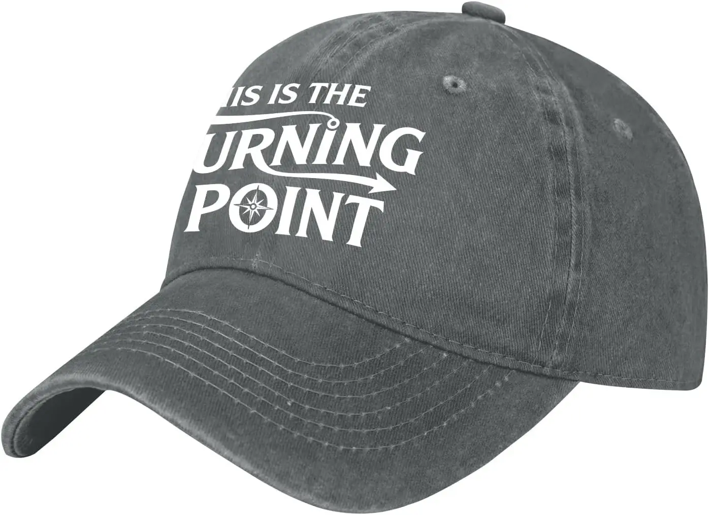 This is The Turning Point Hat for Mens Funny Washed Distressed Baseball Caps
