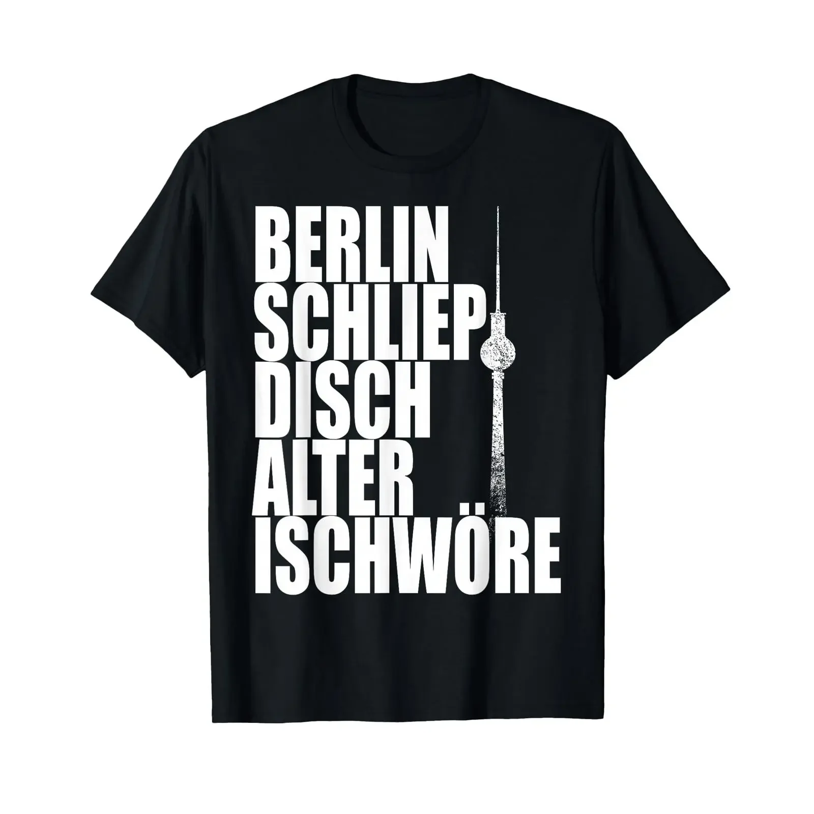 Berlin T Shirt Schliep Disch Alter Ischwöre Ich Liebe Dich German Language vintage Washed Top For Everyday Wear Comfortable